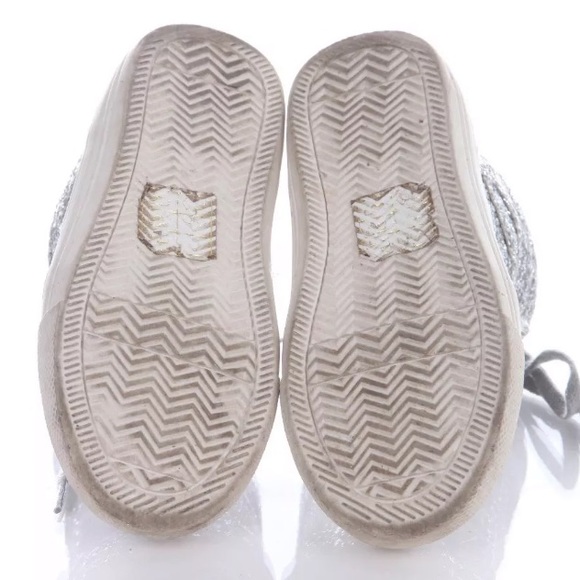 Crewcuts silver sparkly high top sneakers size 9 - Picture 5 of 5